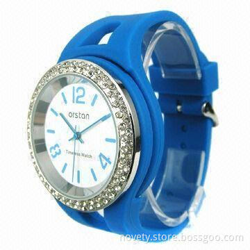 Silicone Watch, Available in Mixed Colors, Customized Sizes are Accepted